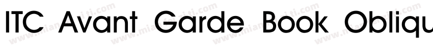 ITC Avant Garde Book Oblique SWA字体转换